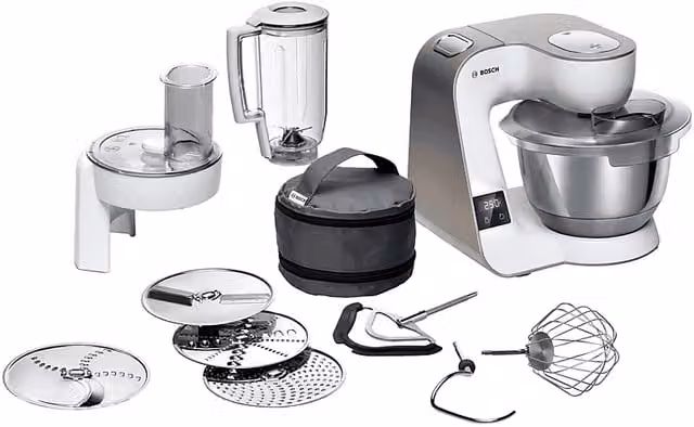 Frullatore Bosch MUM5XW20 Bianco con Ciotola in Acciaio Inox da 3,9 L, 1000W e 7 Livelli di Velocità con Timer Integrato