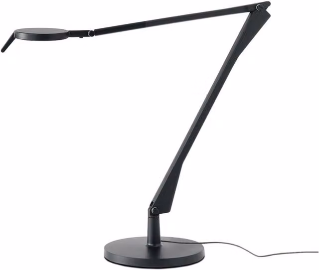 Lampada da tavolo LED Kartell Aledin Tec Mat regolabile e dimmerabile in bianco o nero
