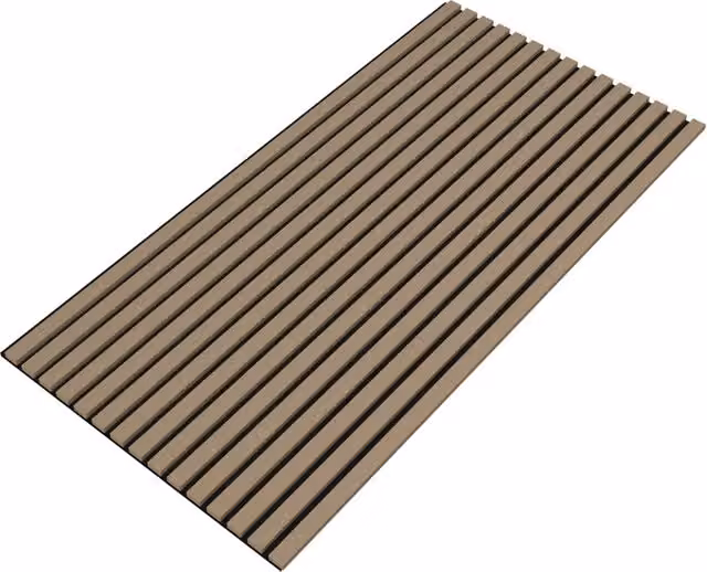 Set da 12 pannelli acustici Vang effetto noce chiaro con feltro e finitura effetto legno