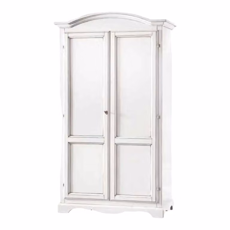 Armadio classico a 2 ante in legno bianco Mobili 2G L/P/H: 107 x 55 x 197 cm