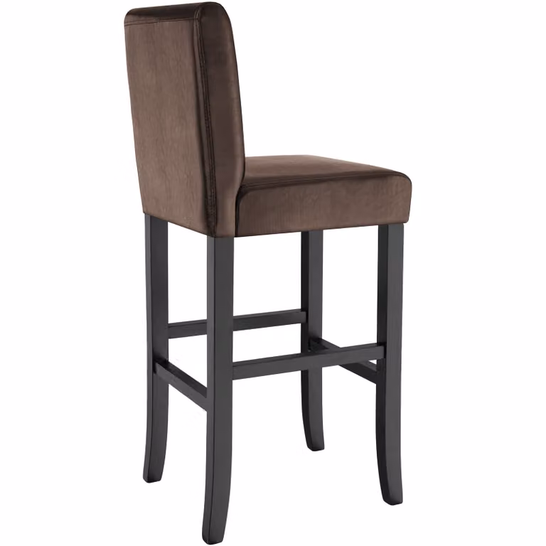Set di 2 sgabelli da bar moderni in pelle sintetica marrone con struttura in legno e metallo TecTake GmbH H: 107 cm, L: 41 cm, P: 40 cm