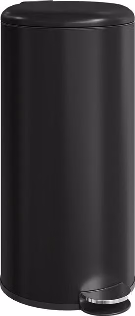 Pattumiera a pedale HOMCOM con coperchio soft close e secchio interno rimovibile, Nero, L 36 cm x P 30 cm x H 63,5 cm