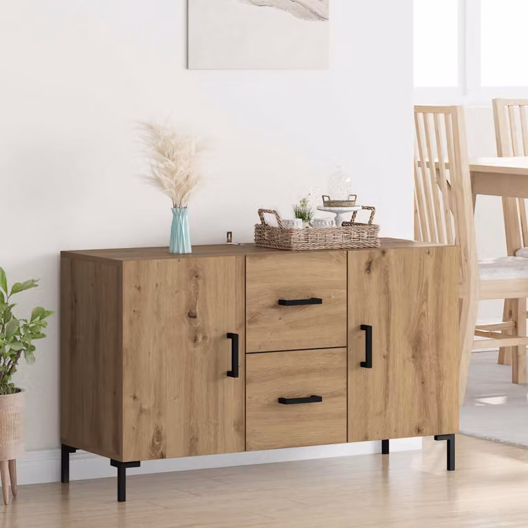 Credenza moderna vidaXL in rovere marrone L: 100 cm, P: 36 cm, H: 60 cm