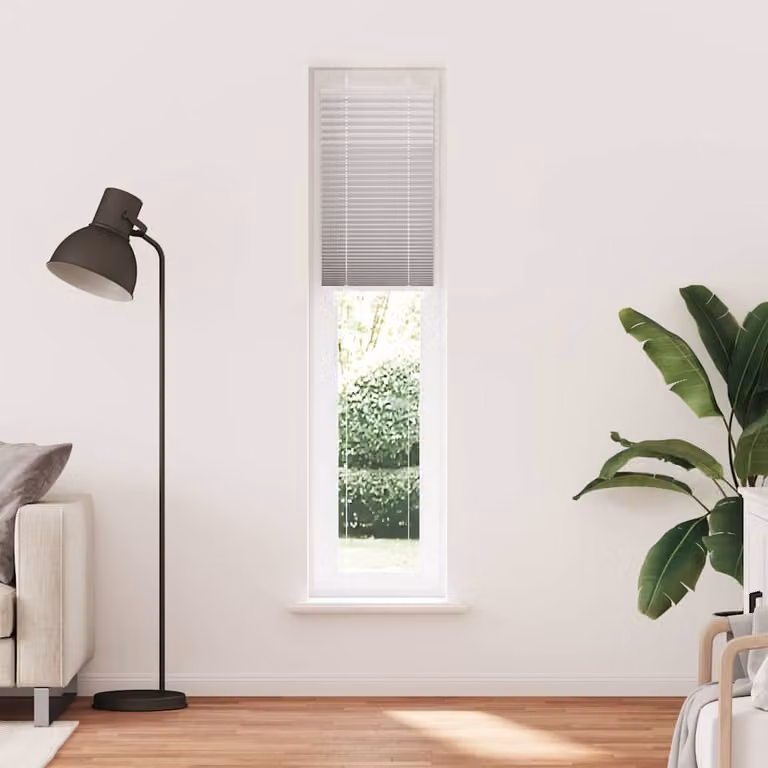 Tenda Plissettata vidaXL Grigio Chiaro, Tessuto Semitrasparente in Poliestere, L: 50 cm x H: 200 cm