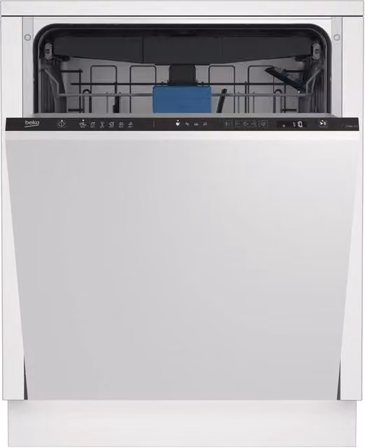 Lavastoviglie da incasso a scomparsa totale Beko BDIN36550, 15 coperti, Classe B, 44 dB, L: 59,8 cm, A: 81,8 cm, P: 55 cm, Bianco