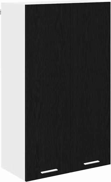 Armadio a muro moderno HELLOSHOP26 in legno composito rovere nero opaco L: 60 cm, P: 31 cm, H: 100 cm