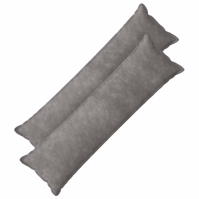Set di 2 federe vidaXL HOUTEN in microfibra grigio chiaro, L 145 cm x L 40 cm