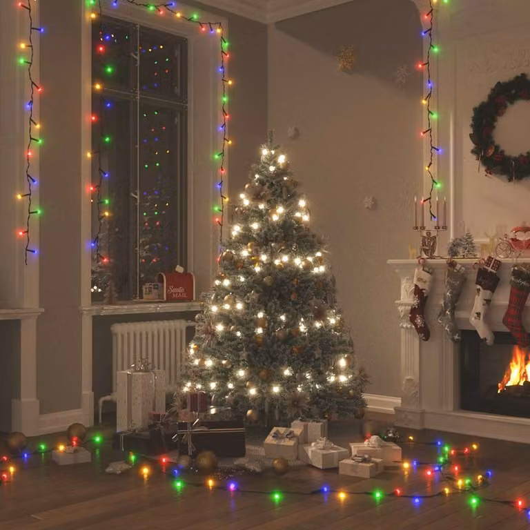 vidaXL Stringa di 300 Luci LED Multicolore RGB in PVC per Natale, 30 m