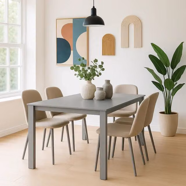Tavolo da pranzo allungabile Function Duzzle in vetro temperato grigio L/P: 120-170 x 80 cm