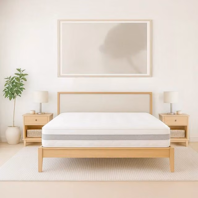 Materasso singolo The White Stone in schiuma viscoelastica, design scandinavo bianco, antibatterico e arrotolabile, L/P: 90 x 200 cm, H: 20 cm