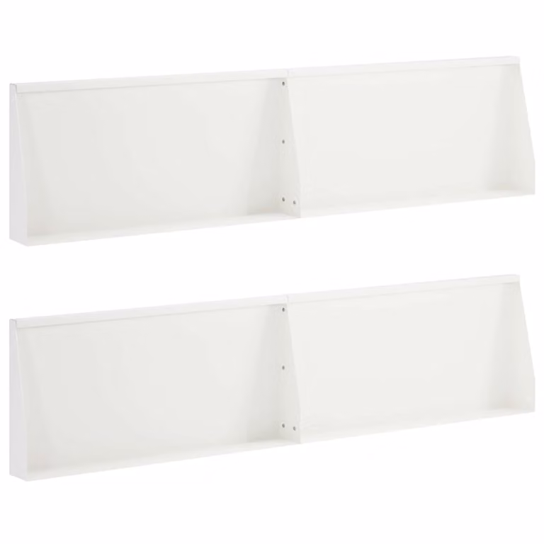 Set di 4 aiuole rialzate vidaXL in acciaio bianco per giardino ornamentale L/P/H: 80 x 50 x 12 cm
