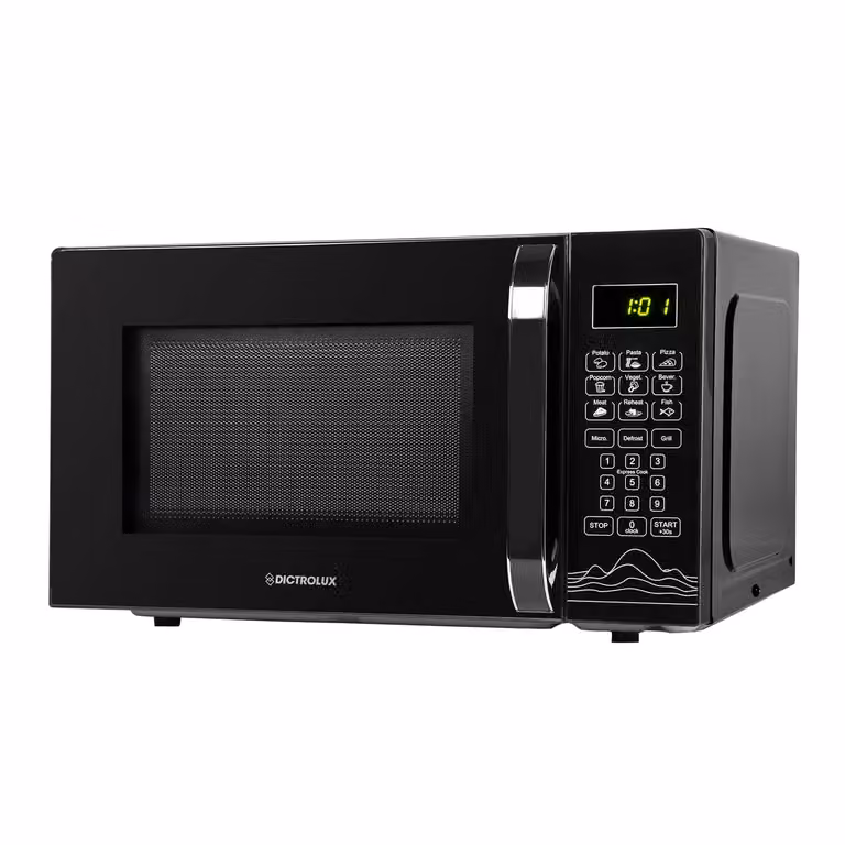 Dictrolux Forno Microonde Digitale con Grill da 28 litri, Cosmo Black, 1200 Watt