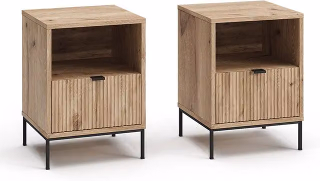 Set di 2 comodini Eliza Vicco in quercia vichinga marrone