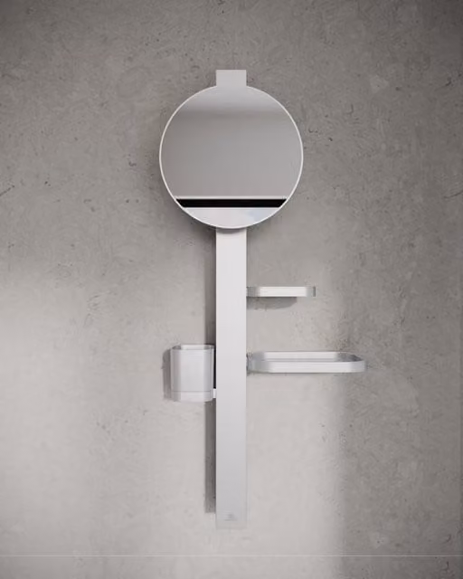 Specchio ingranditore tondo Silver Ideal Standard L: 31 cm, H: 71.7 cm, P: 16 cm