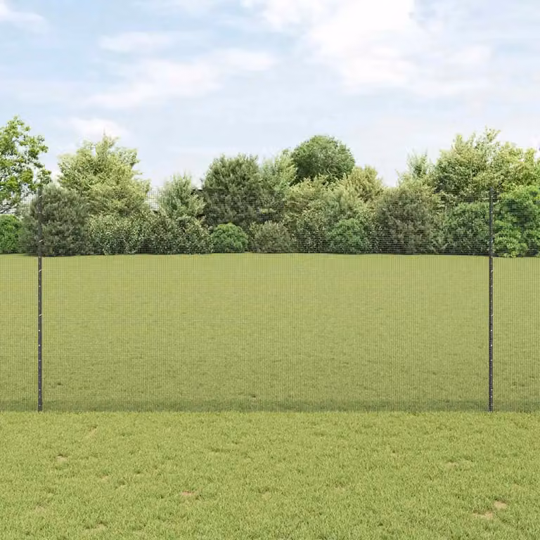 Recinzione in rete saldata con pali vidaXL in acciaio zincato, L: 25 m, H: 1,5 m