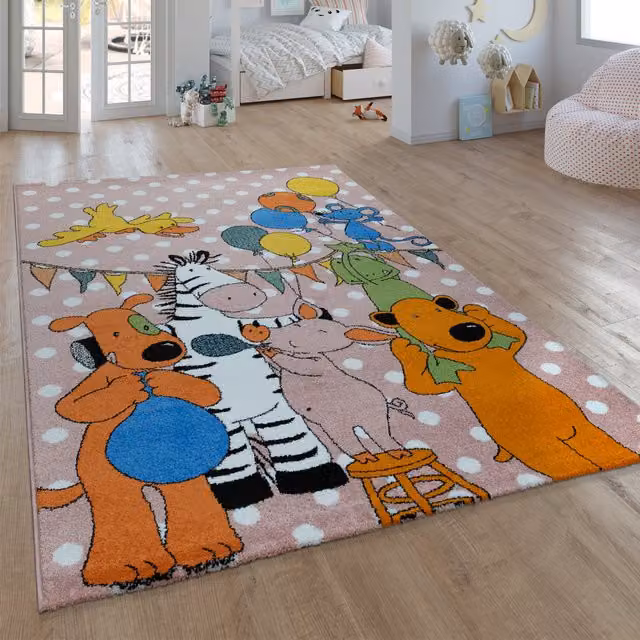 Tappeto per bambini Die lieben sieben rosa L: 120 cm, P: 170 cm