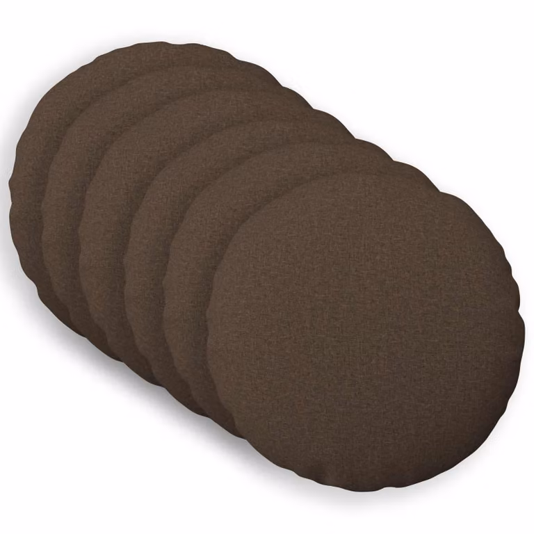 Set di 6 federe rotonde vidaXL HEERLEN in tessuto beige, Ø 60 cm