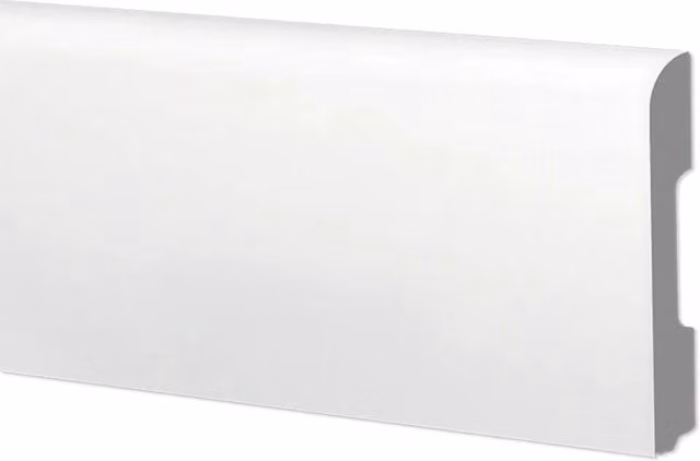 Battiscopa EqualWood HI-TEC in polimeri bianco liscio L: 68 mm, H: 10 mm