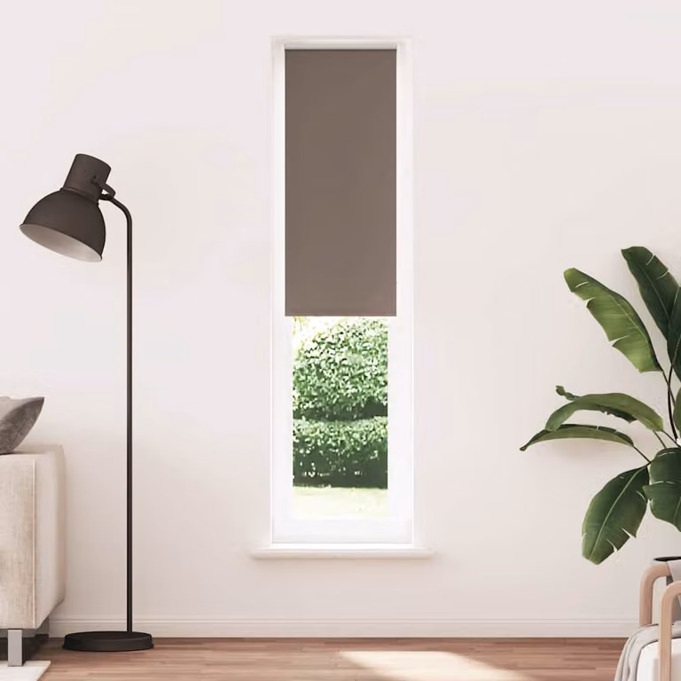 Tenda a Rullo Oscurante e Termoisolante vidaXL in Poliestere, Disponibile in Marrone o Grigio, L: 50 cm, H: 210 cm