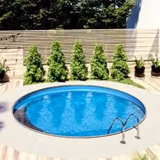 Piscina interrata circolare in acciaio NEWSKYBLUE 400 di PISCINE ITALIA, colore blu, Altezza: 120 cm