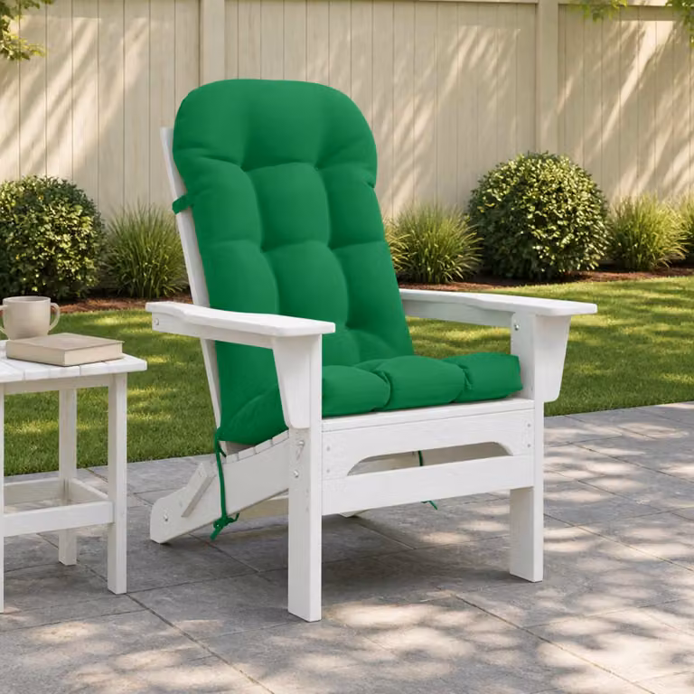 Cuscino per Lounger Sole vidaXL PUTTEN Verde in Poliestere con Lacci di Fissaggio