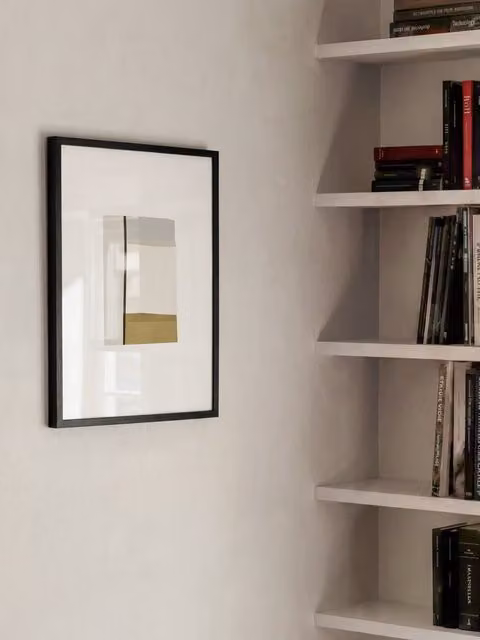 Quadro astratto Cise Kenay Home in stile grafico, disponibile nei colori beige, grigio, bianco o nero, dimensioni 30 x 40 cm