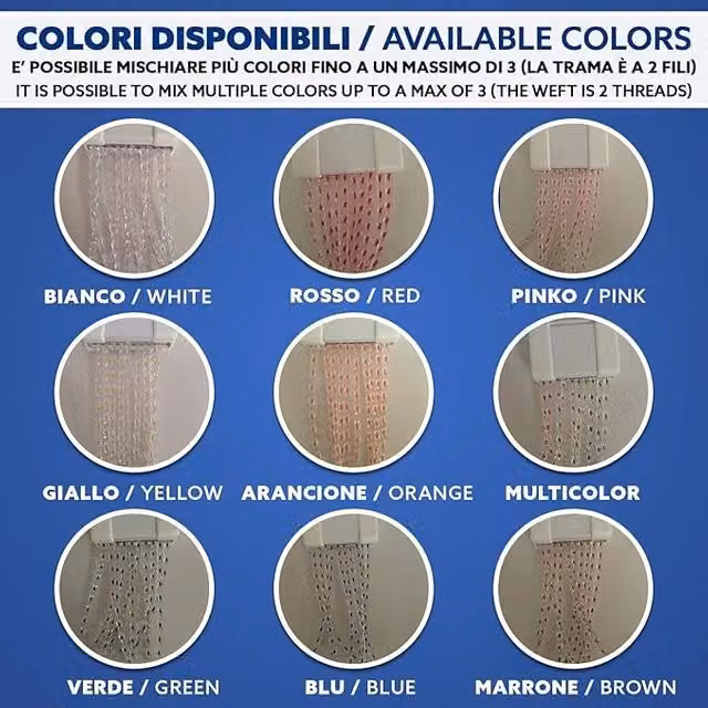 Tenda Antimosche TENDEEVOLUTION in Poliestere Multicolore con Resistenza UV, L: 120 cm x H: 220 cm