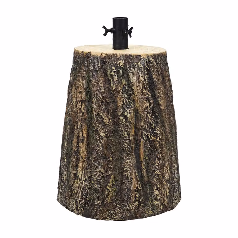 Base per Albero di Natale a Tronco VESTIAMO CASA, Colore Marrone e Nero, H: 49,5 cm, Diametro: 33,5 cm
