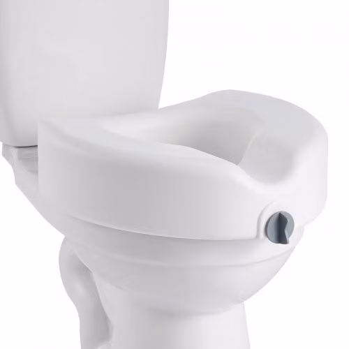 Sedile WC Rialzato VEVOR Bianco per Anziani e Donne Incinte con Apertura Allargata, Capacità di Carico 158 kg, Compatibile con Tazze Oblunghe e Rotonde