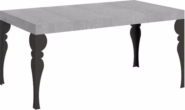 Tavolo allungabile moderno Ityhome colore grigio con piano rettangolare L/P: 130/234 x 90 cm e altezza: 77 cm