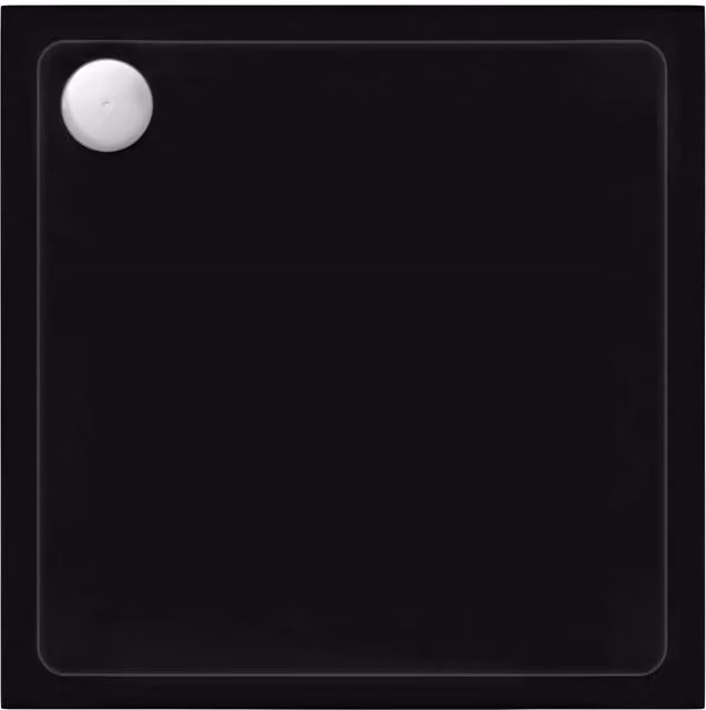 Piatto doccia quadrato in acrilico Rea Savoy Black con copertura rame spazzolato L/P: 80 x 80 cm
