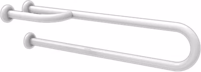 Maniglione a barra fissa Goman in acciaio inox bianco opaco con rinforzo universale, L: 80 cm