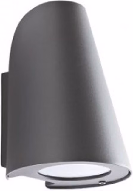 Applique da esterno Redo Group Alvar in metallo e vetro con luce LED orientabile verso il basso, disponibile in bianco, nero o grigio