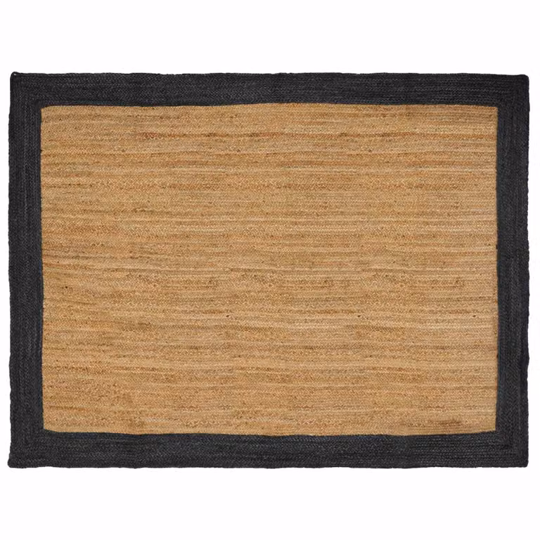 Tappeto da area moderno in juta vidaXL, L 200 cm x P 290 cm, grigio scuro multicolore
