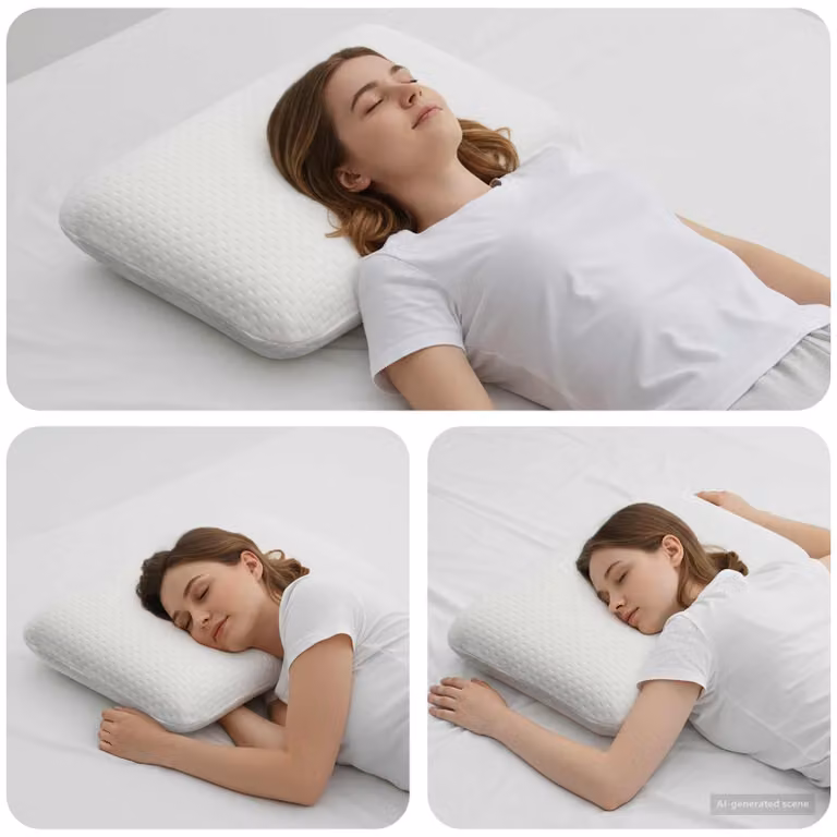 Cuscino da letto in memory foam vidaXL bianco, traspirante e anallergico, L 74 x P 39 x H 13 cm