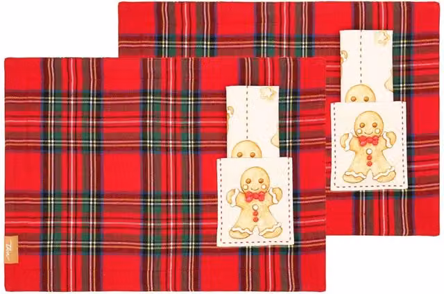 Set di 2 tovagliette e 2 tovaglioli Thunland multicolore