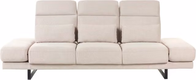 Divano a 3 posti BELIANI beige con schienale e profondità seduta regolabili e cuscini inclusi per soggiorno