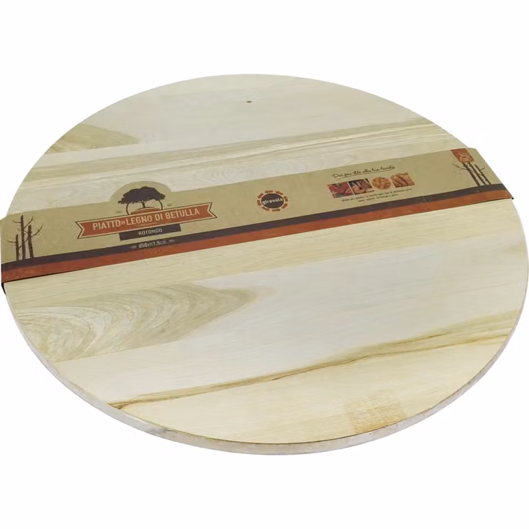 Piatto tondo girevole GUSTO CASA in legno di betulla beige, Diametro: 50 cm