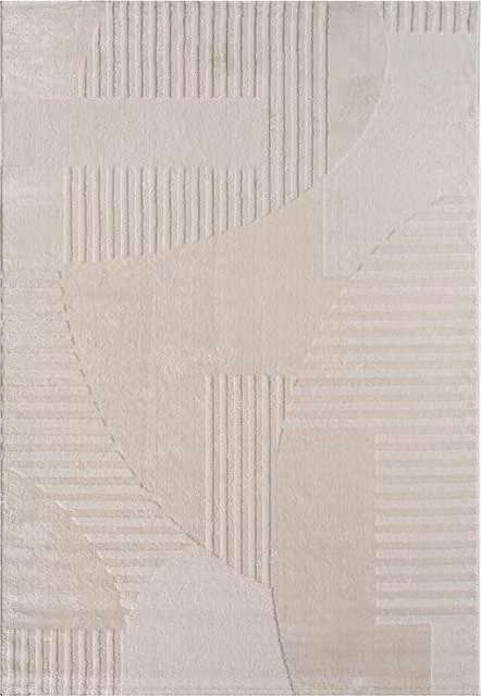 Tappeto moderno Sumo geometrico color beige L: 200 cm, P: 290 cm