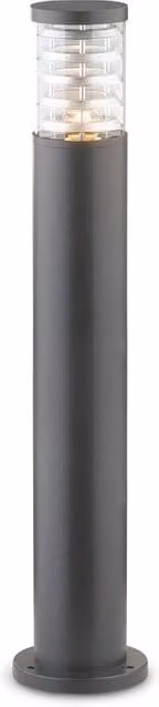 Piantana da esterno moderna IDEAL LUX in alluminio e vetro nero con 1 luce E27, H 80 cm