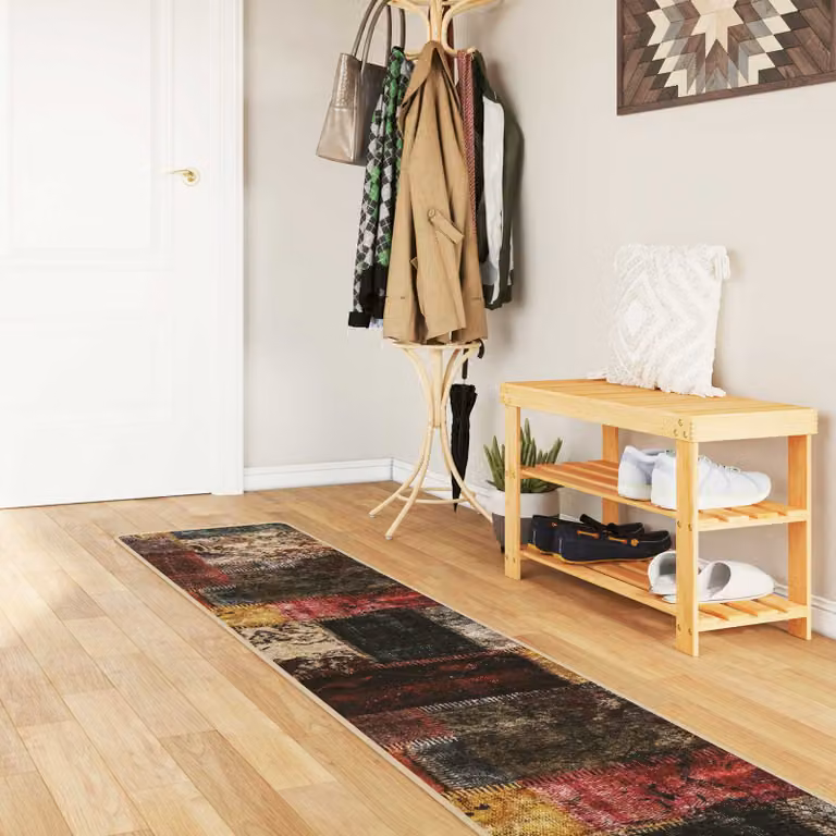 Tappeto Runner vidaXL MARSA Multicolore in Poliestere, Lavabile e Antiscivolo, L 50 cm x P 250 cm