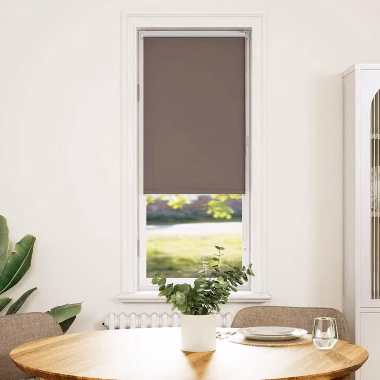Tenda a Rullo Oscurante vidaXL in Poliestere, Marrone, L: 55 cm, H: 175 cm