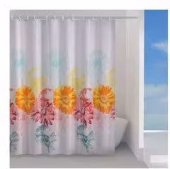 Tenda doccia in tessuto Gedy con motivo floreale multicolor L: 120 cm, H: 200 cm