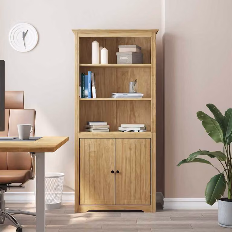 Libreria BODO vidaXL in legno marrone con 3 livelli, L 82 cm x P 40 cm x H 173 cm