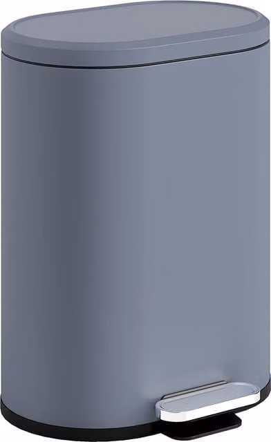 Bidone della spazzatura a pedale HOMCOM in metallo con secchiello interno rimovibile e chiusura morbida, Grigio, L/P/H: 24,5 x 21,5 x 29,5 cm