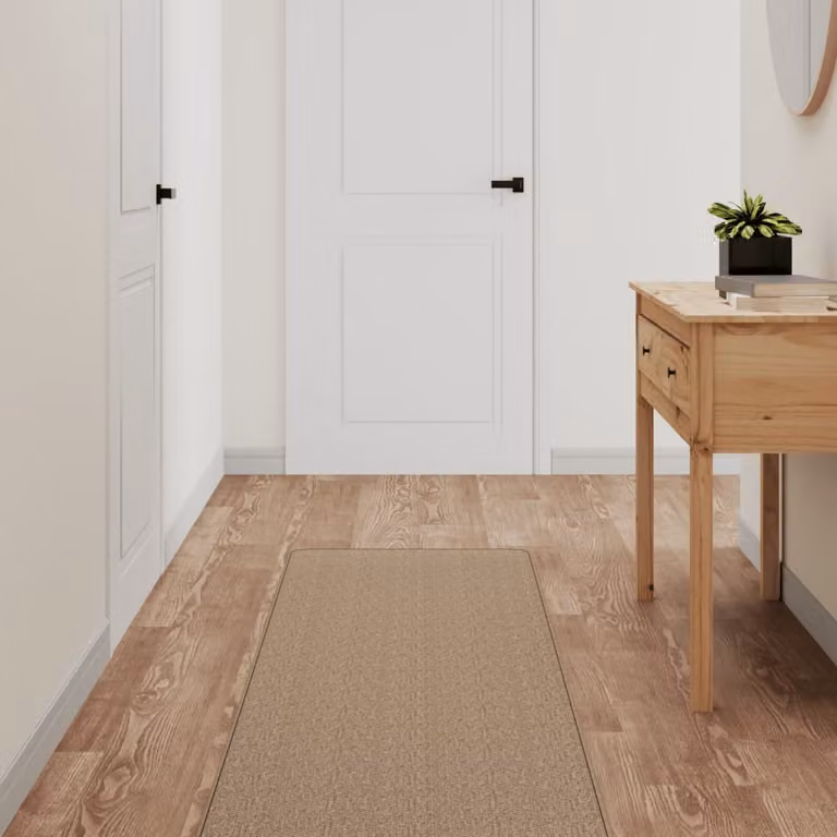 vidaXL Tappeto Corsia Aspetto Sisal Colore Sabbia/Marrone L: 50 cm, P: 250 cm