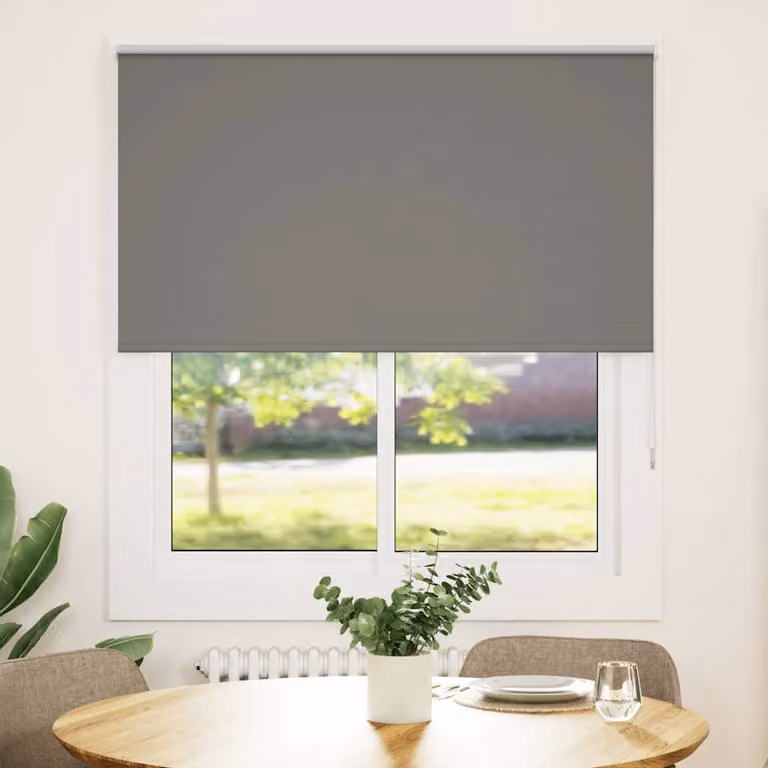 Tenda a Rullo Oscurante vidaXL Grigia in Poliestere L: 120 cm x H: 150 cm