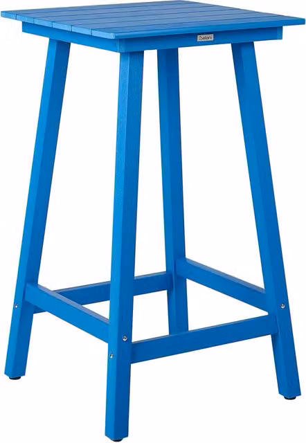 Tavolo da bar moderno BELIANI blu per giardino e terrazza L/P: 60 x 60 cm, H: 103 cm