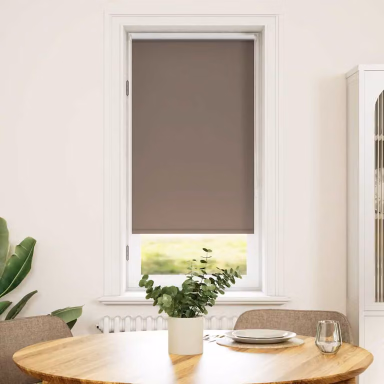 Tenda a rullo oscurante e termoisolante vidaXL in poliestere, Colore: Caffè, L: 40 cm, H: 100 cm