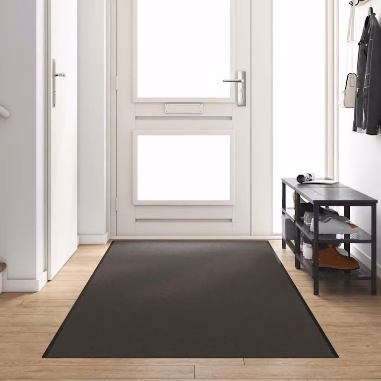 Tappetino moderno vidaXL rettangolare in poliammide, colore antracite e nero, L: 400 cm, P: 120 cm